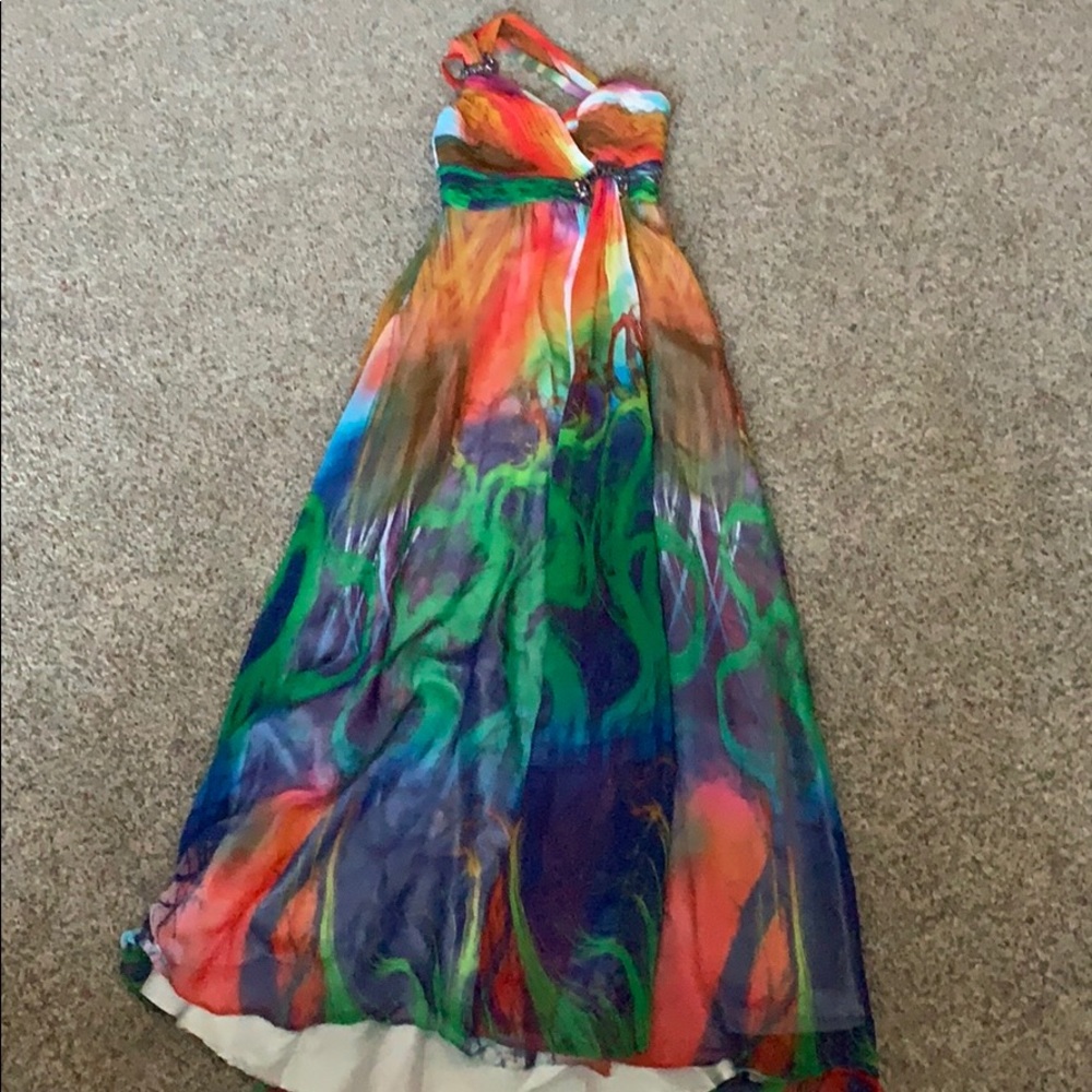 Multicolor prom dress